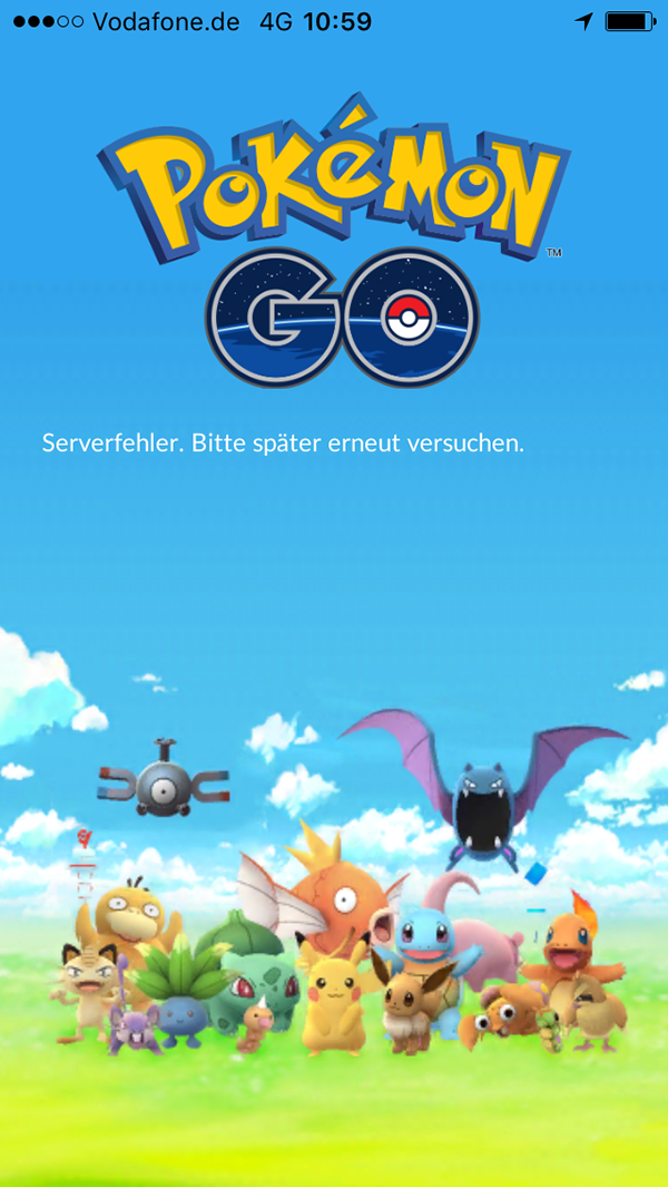 pokemon go Server down