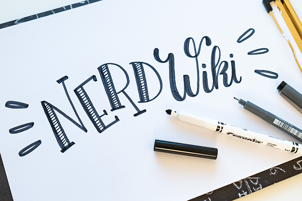 nerd-wiki in Handlettering